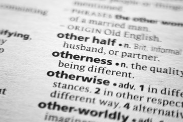 Word or phrase Otherness in a dictionary.