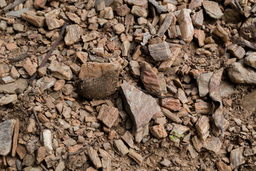 granite rock, quartz and nickel streaks texture