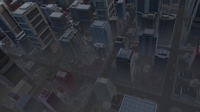 Sci Fi Urban Mega City - Looking Down. With and Without Drone Ships.