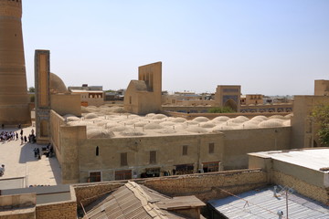 View of the complex Poi Kolon Bukhara, Uzbekistan. UNESCO world Heritage
