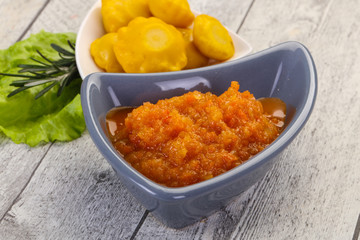 Zucchini squash caviar