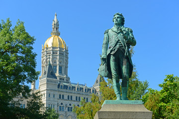 Connecticut State Capitol, Hartford, Connecticut, USA. This building was designed by Richard Upjohn...