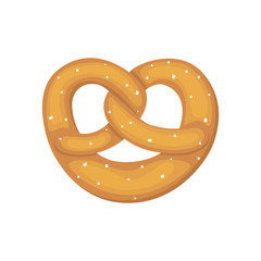 Bavarian pretzel. cartoon vector illustration