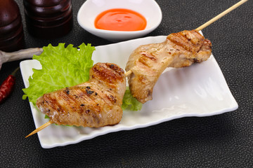 Chicken wings skewer