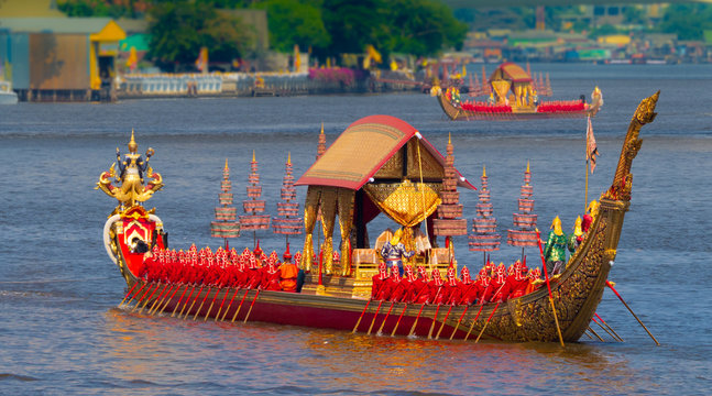 Bangkok, Thailand, 12​ december​ 2019​ The​ Royal Barge Procession in Bangkok​ &nbsp;of the Coronation of King Rama X