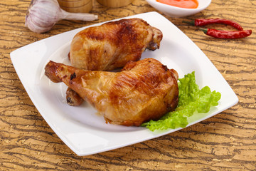 Roasted chicken leg