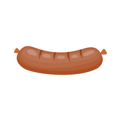 Grilled sausages, bbq. cartoon vector illustration