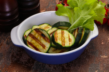 Vegan cuisine - grilled zucchini