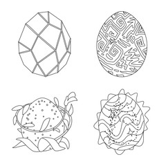 Vector design of dinosaur and magic icon. Collection of dinosaur and fantasy stock vector illustration.