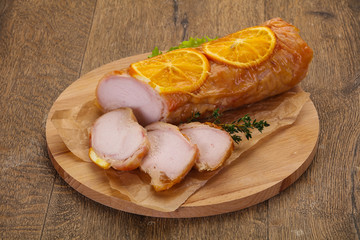 Chicken roll with orange