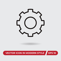 Settings vector icon, simple sign for web site and mobile app.