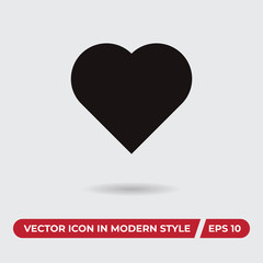 Heart vector icon, simple sign for web site and mobile app.
