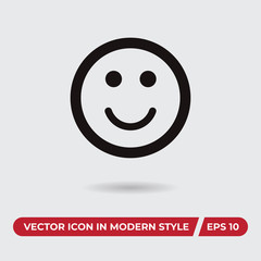 Smile vector icon, simple sign for web site and mobile app.