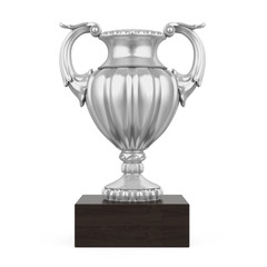Silver Trophy Cup Isolated