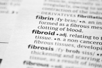 Word or phrase Fibroid in a dictionary.