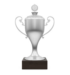 Silver Trophy Cup Isolated