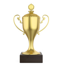 Golden Trophy Cup Isolated