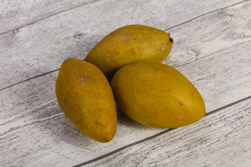 Exotic tropical fruit - Sapodilla in the plate