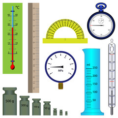 Naklejka premium Realistic Detailed 3d Calibration Weight Laboratory Set. Vector illustration of Instrument for Measurement Accuracy Mass