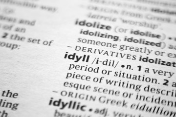 Word or phrase Idyll in a dictionary.