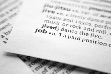 Word or phrase Job in a dictionary.