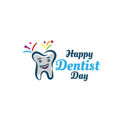 6 march - dentists day. Typography poster. Usable as background. Dentist Day greeting card.