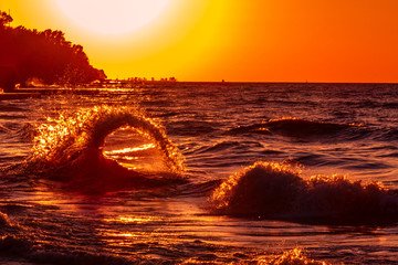 Avon Lake Sunset Backwash