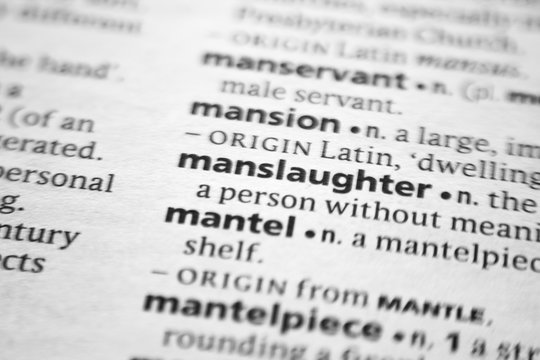 Word or phrase Manslaughter in a dictionary.