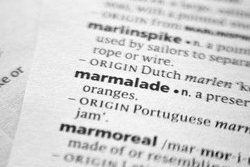 Word or phrase Marmalade in a dictionary.