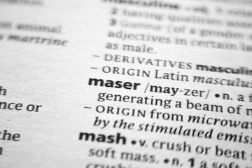 Word or phrase Maser in a dictionary.