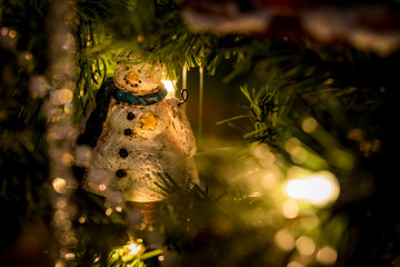 Beautiful Colorful Christmas tree decorations.