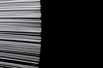 White open-book pages close-up. ready to read