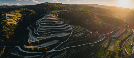 Graduated terraced hills