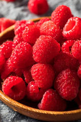 Raw Red Organic Raspberries