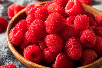 Raw Red Organic Raspberries