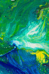 acrylic, paint, abstract. Closeup of the painting. Colorful abstract painting background. Highly-textured oil paint. High quality details. Marbling. Marble texture. Paint splash. Colorful fluid