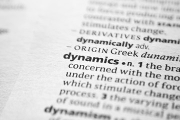 Word or phrase Dynamics in a dictionary.