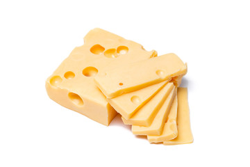 Radamer cheese on a white background
