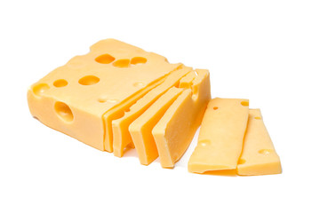 Radamer cheese on a white background