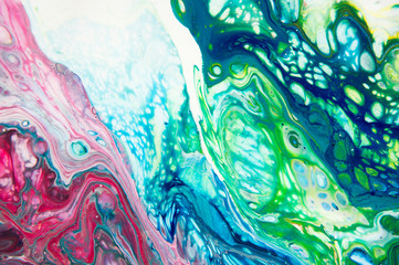 acrylic, paint, abstract. Closeup of the painting. Colorful abstract painting background. Highly-textured oil paint. High quality details. Marbling. Marble texture. Paint splash. Colorful fluid