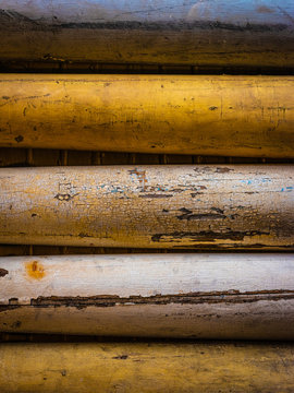 colorful old wood dowels