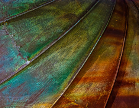 colorful curved metal fittings