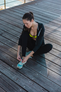 Woman In Sports Wear. Is Your Beach Body Ready?