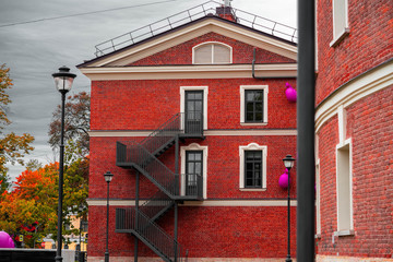 Red Bricked Building In New Holland, Saint Petersburg.