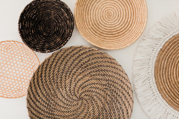 Natural Woven Basket Wall Hangings