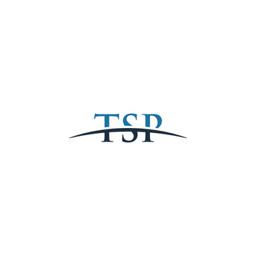 Initial letter TSP, overlapping movement swoosh horizon logo company design inspiration in blue and gray color vector