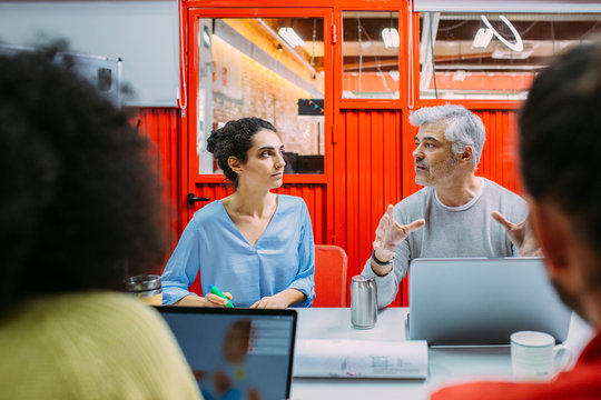Business group at a workshop in the office