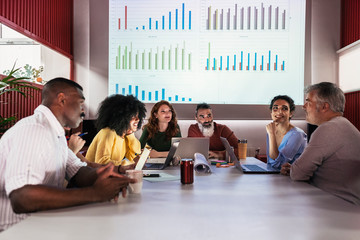 Business group at a workshop in the office