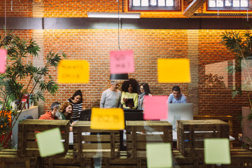 Business group at a workshop in the office