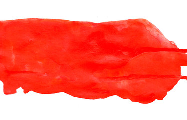 Red and orange watercolor blot as abstract background.